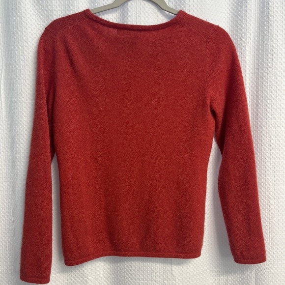 Mont Rouge Sweaters - Mont Rouge 100% Cashmere Brick Red Crew Neck Sweater Classic Small Autumn